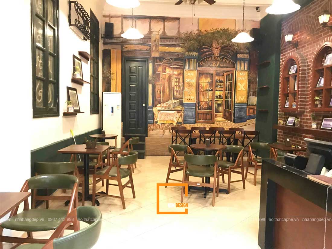 thiết kế quán cafe phong cách Vintage 